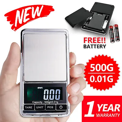 $11.85 • Buy MINI 500g 0.01 Digtal Pocket Scales Jewellery Precision Electronic Weight Lab