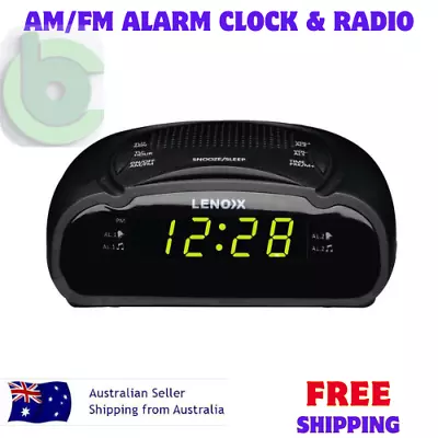 Digital Alarm Clock AM/FM Radio LED Bedside Table Clock Desk Time Display • $35.99