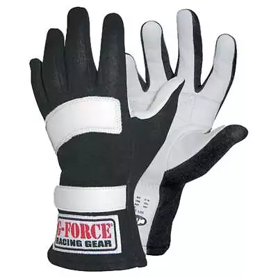 G-FORCE 4101MEDBK G5 RaceGrip Driving Gloves - Double Layer - Black - Medium • $62.83
