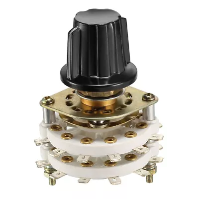 2P6T 2 Pole 6 Position 2 Deck Band Channel Rotary Switch Selector With Knob • $16.25