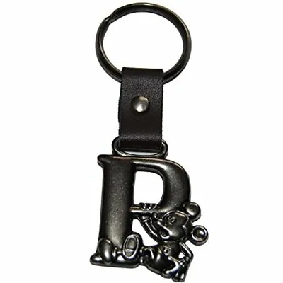 Disney Original Mickey Mouse Letter P Pewter Keychain Key Ring Chain Keyring New • $7.99