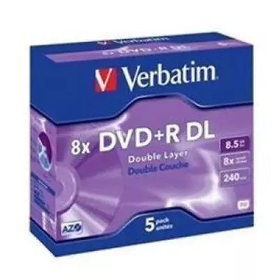 Verbatim 43541 DVD+R DL 5pk Jewel Case [43541] • $17.61