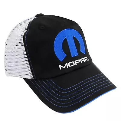 Mopar Logo Black Mesh Baseball Hat For Dodge Jeep Chrysler • $19.99