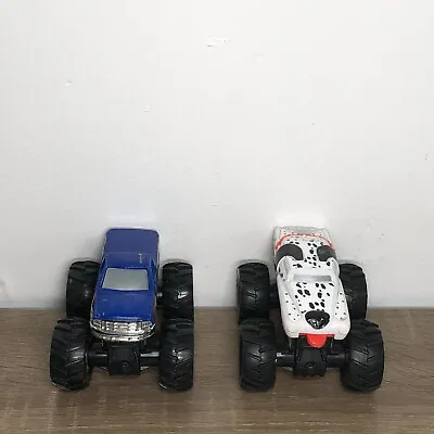 Hot Wheels Monster Jam Rev Tredz Pull Back Trucks Instigator Monster Mutt Lot 2 • $19.99