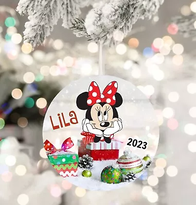 Minnie Mouse Kids Ornament-Personalized Kids Gift- Custom Disney 2023 Ornament • $14