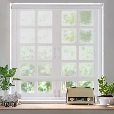 Light Filtering Roller Shades Semi Sheer Shades With 5% Openness Solar Screen Uv • $54.75