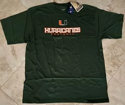 University Of Miami Hurricanes T-shirt XL Hurricanes Football Green New NCAA • $18.99
