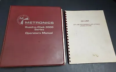 Metronics Quadra-Chek 3000 Operators Manual Supervisor Set Up Machinist • $85