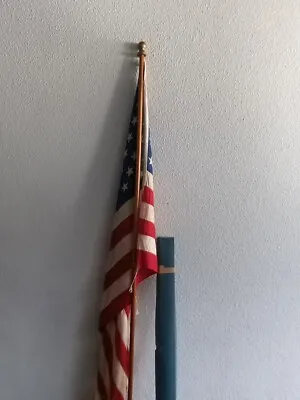 U.S. Flag Outfit No 195E Vintage 3x5 Flag 6 Ft Jointed Pole Holder 50 State's  • $50