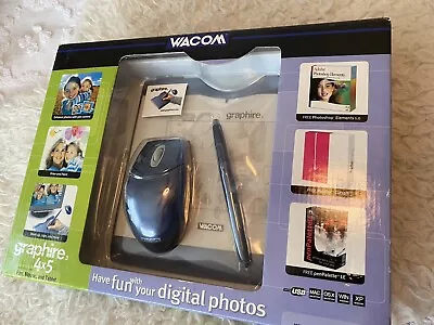 Wacom Graphire 3 Software Suite 4x5 W/ Graphics Pen Mouse And Tablet • $25