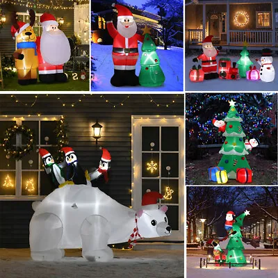 £49.95 • Buy Giant LED Inflatable Christmas Decoration Santa Snowman Polarbear Light Airblown