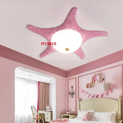 $169 • Buy Vintage Kids Starfish Ceiling Light Chandelier Led Children's Bedroom Resin Lamp