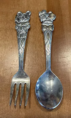 Vintage Mickey And Minnie Mouse Children's Fork & Spoon • $24.25
