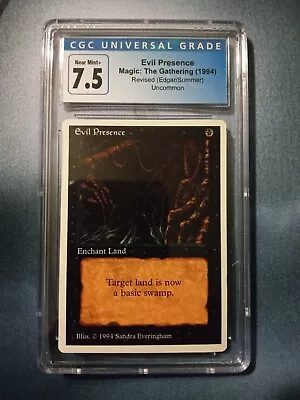 MTG Summer Edition Evil Presence Edgar CGC Graded 7.5 Near Mint + • $400