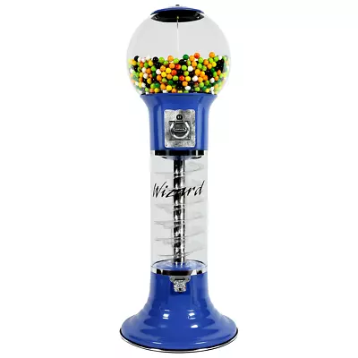 Original Wizard Spiral Gumball Machine Blue Blue Track Color Free Play • $1219