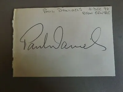 £7.99 • Buy HAND SIGNED 5  X 3.5  AUTOGRAPH BOOK PAGE - PAUL DANIELS - TV MAGICIAN