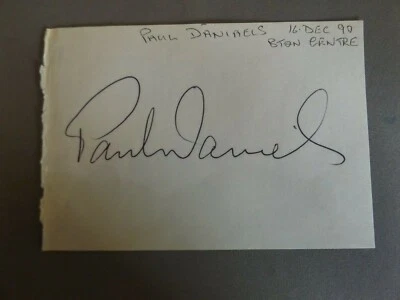 £7.99 • Buy HAND SIGNED 5  X 3.5  AUTOGRAPH BOOK PAGE - PAUL DANIELS - TV MAGICIAN