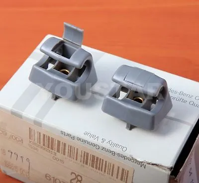 US STOCK 2x SunVisor Clips Grey Mercedes C E S CL Class W203 W202 W220 W140 W210 • $24.90