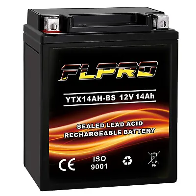 YTX14AH BS ATV Battery Maintenance Free Sealed AGM Motorcycle Batteries • $56.56