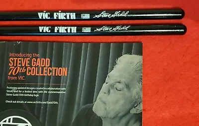 VIC FIRTH  STEVE GADD  Drum Sticks - Limited Edition 70th Anniversary - MINT A+ • $24.24