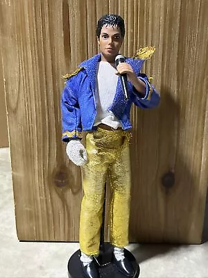 VINTAGE 1984 MICHAEL JACKSON GRAMMY SUPERSTAR Of THE 80'S DOLL W/ Mic & Stand • $9.89