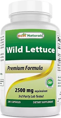 Best Naturals Wild Lettuce 10:1 Extract 250 Mg (Equivalent To 2500 Mg Wild Lettu • $30.49