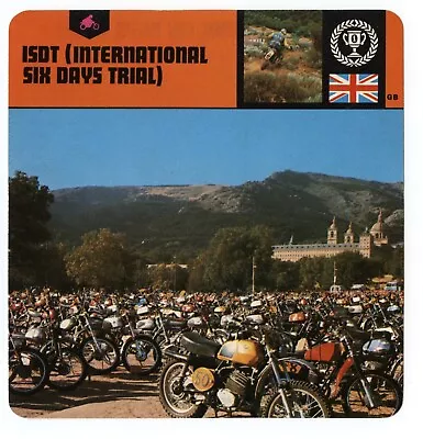 International Six Day Trial Great Motorcycle Races Edito Service Auto Rally Card • $5.95