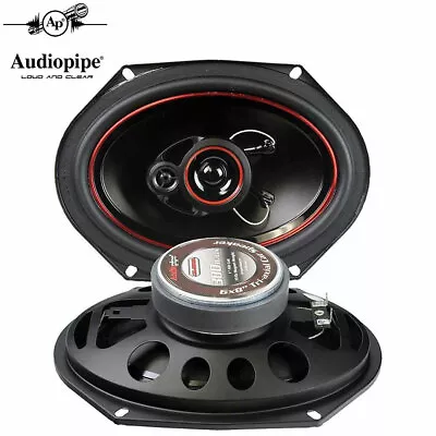 Audiopipe 6x8  3-Way CSL Series Coaxial Car Speakers 300 Watts (1-Pair) • $29.95