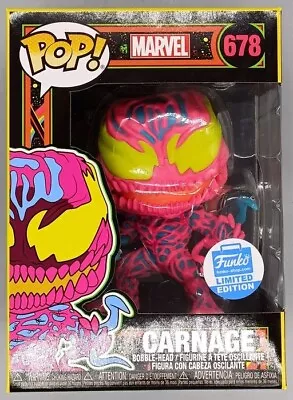 £19.99 • Buy FUNKO POP Marvel 678 Carnage Black Light Exclusive Rare Action Figures UK