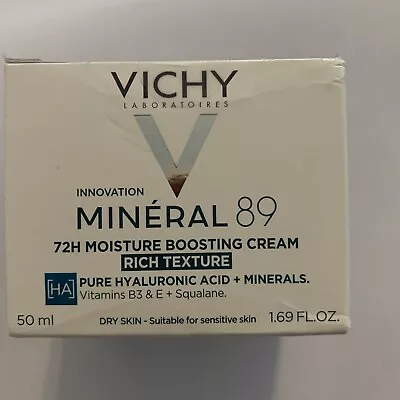 Vichy Mineral 89 72 Hour Moisture Boosting Cream Rich Texture 50ml 02/26 • $20