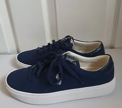 Polo Ralph Lauren Navy Blue Trainers Shoes Size UK 5.5 • £34.99