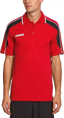 Mitre Prostar Men's Magnetic Clasp Polo Shirt Red/Black L • £8.53