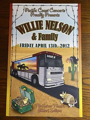 $15.99 • Buy WILLIE NELSON Poster 2012 Lerner Theatre Concert Elkhart Indiana 11  X17  Denisa