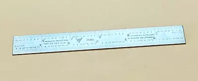 Products Engineering Corp. No. 7506   6” Long Steel Rule With Inch Graduation! • $15.50