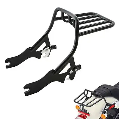 Black Two-Up Luggage Rack Fits For Harley Heritage Softail Street Bob 2018-2023 • $82.99
