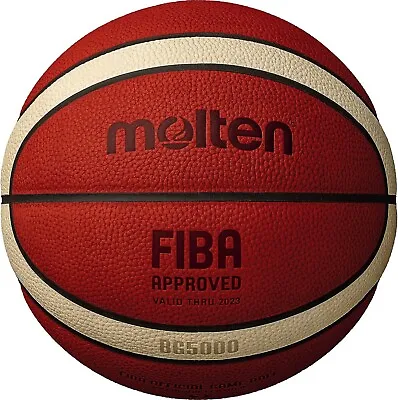 MOLTEN BG5000 Basketball FIBA Natural Leather No. 6 General Women College Girls • $154