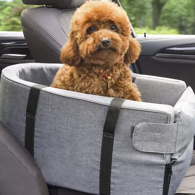 Travel Dog Bed Soft Seat Puppy Booster Cat Car Seat Cushion Comfort Protector • £17.95