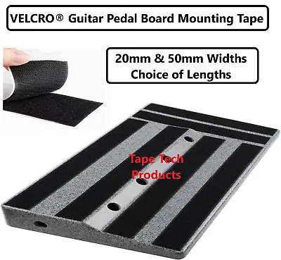 VELCRO® Guitar Effects Pedal Board Mounting Tape Black Hook And Loop Pedalboard • £5.99