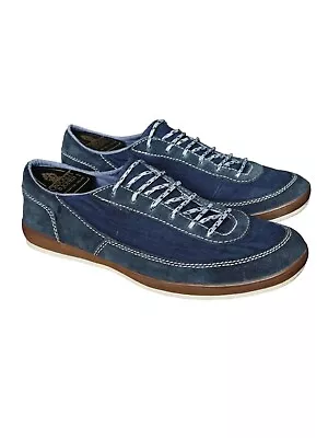 Fat Face Trentino Lace Up Unisex Casual Navy Blue Canvas Shoes Trainers Size 41 • £28