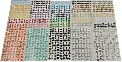 1/2 Inch Glossy Star Stickers 104 Pack Permanent Outdoor Vinyl 35 Colors! • $3.49
