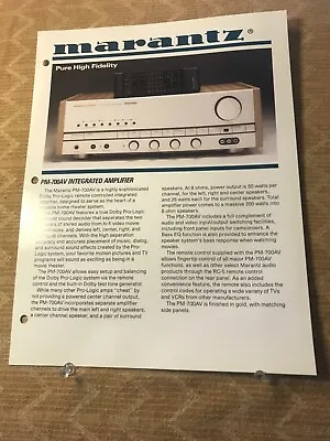 Original Marantz - Pm700av Integrated Amplifier - Pure Hi-fi D1109 • $12.49