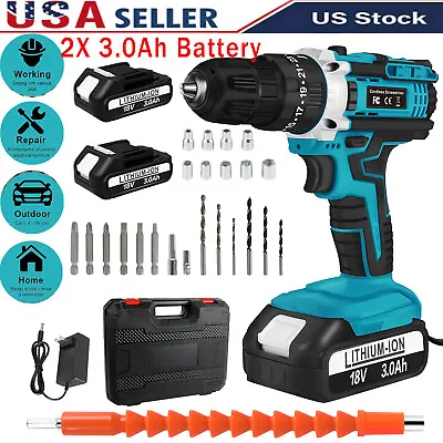 Electric Drill Power Tool Cordless Screwdriver Drill Set W/ Battery For Makita • $42.99