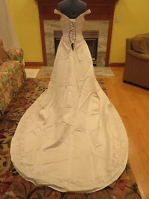 MAKE OFFER NWT Moonlight Corset Vintage Wedding Dress Flowers Gown Train WOW • $150