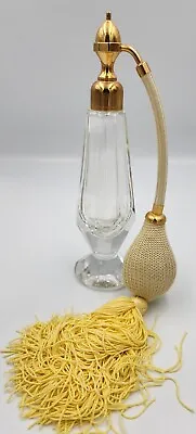 Vintage Gold Marcel Franck SGDG Brevete Crystal Perfume Bottle With Atomizer 8   • $75