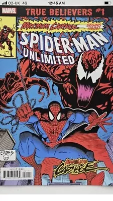 True Believers Absolute Carnage Spider-man Unlimited Maximum Carnage • £3.99