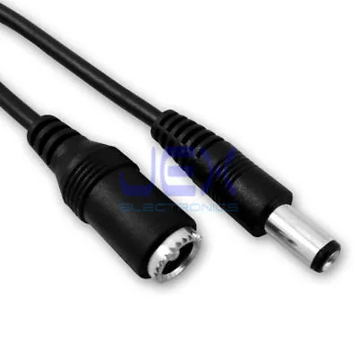 5' Ft DC Power Extension 2.5mm X 5.5mm Cord/Cable CCTV Extender Male To Female • $2.99