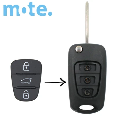 $4.45 • Buy To Suit Hyundai I30 I20 I35 Elantra 3 Button Flip Key Replacement Rubber Keypad