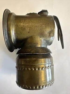 Justrite Miners NUMBER 99? Carbide Lamp PAT. 1901-1912-1913 Rare Old Mine Light • $42
