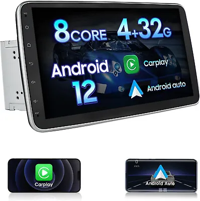 Touch Screen Rotatable 10.1'' Android 12 Car Stereo Radio Double 2DIN GPS Wifi • $198.99