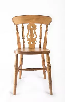 Farmhouse Fiddleback Dining Chair Made From European Solid Beech • £125